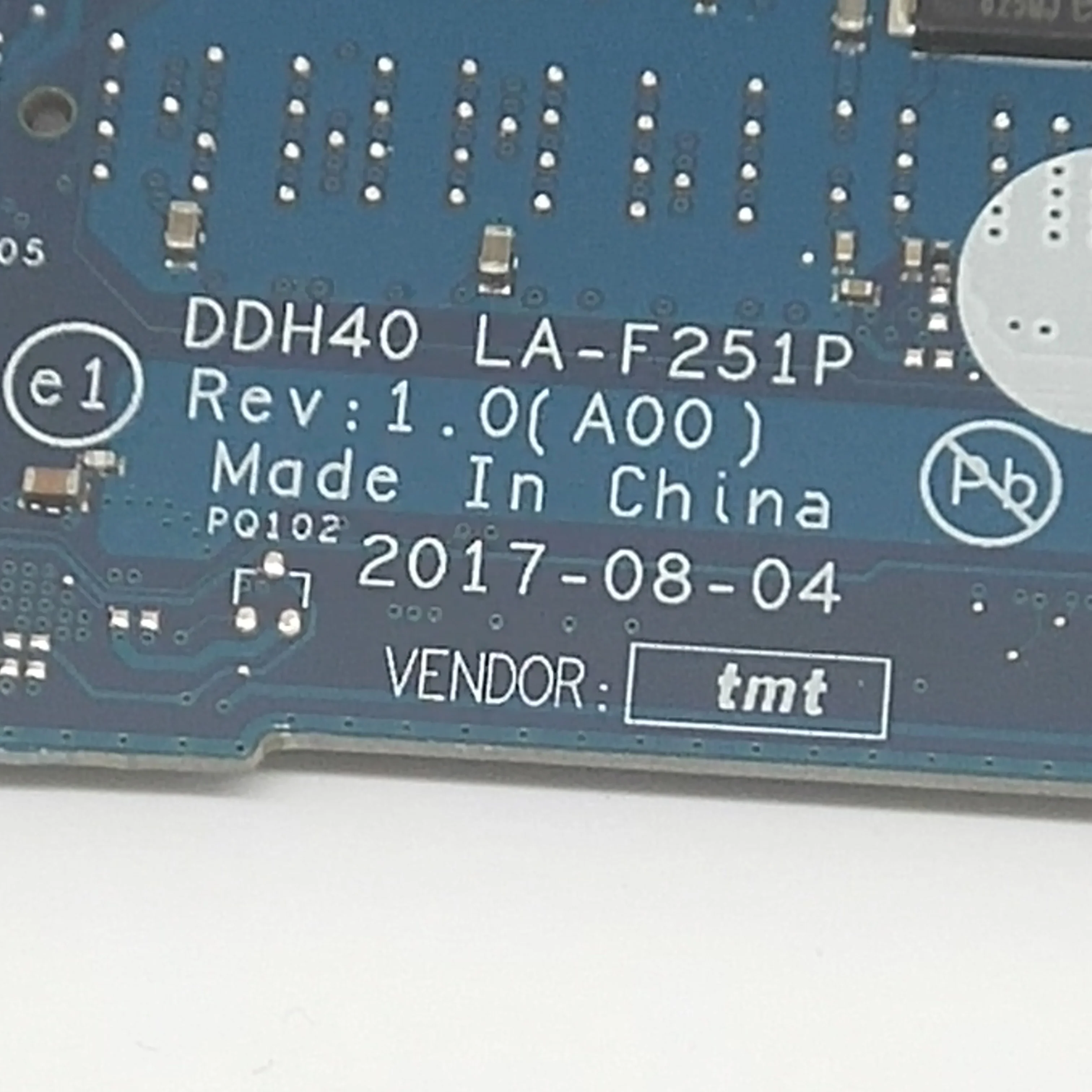Ideal  DDH40 LA-F251P 7572 Mainboard For DELL 14-7472 14-7572 7472 7572 Laptop motherboard SR3LC i7-8550U 