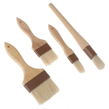 

Best 4 Pcs Pastry Brushes Basting Oil Brush Kitchen with Hardwood Handles for Spreading Butter,Home Kitchen Cooking Supplies