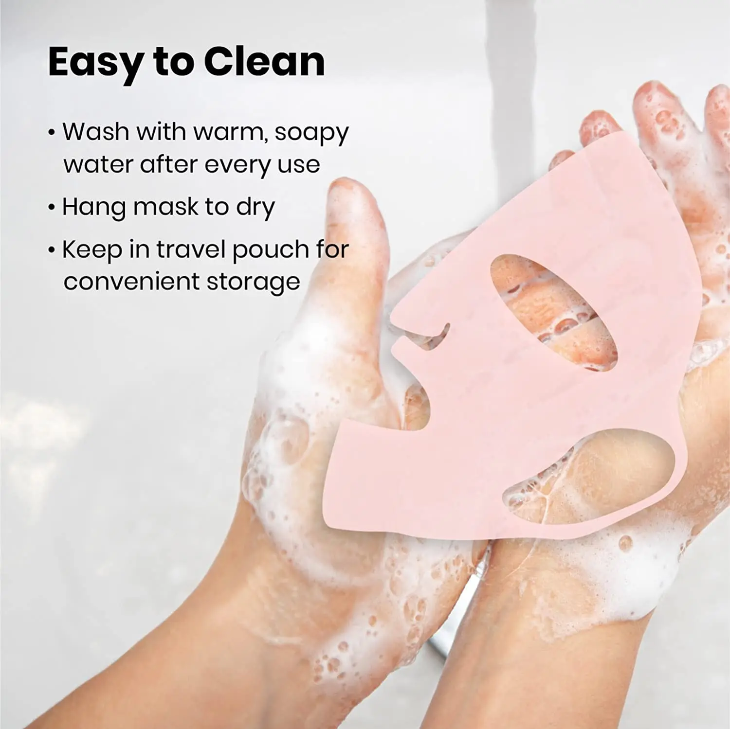 Reusable Silicone Facial Mask Cover for Enhanced Moisturizing and Travel-Friendly Beauty Care