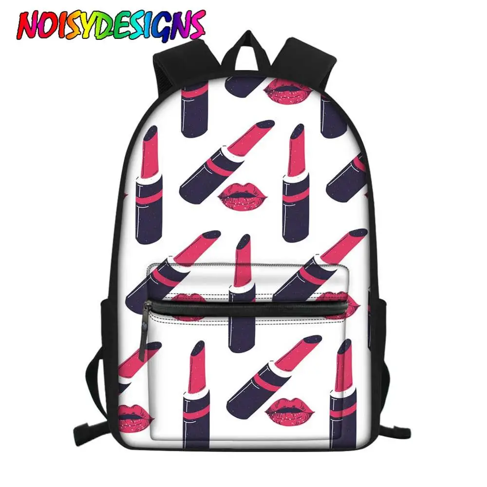 NOISYDESIGNS губная помада с рисунком губ школьные рюкзаки для девочек на заказ сумка