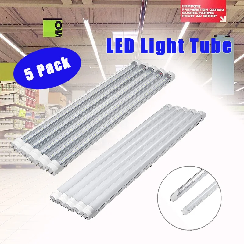 

5PCS T8 LED Tubes G13 12W Fluorescent Bulbs 36 LED Tube Light SMD2835 for Indoor Home 50cm AC85-265V