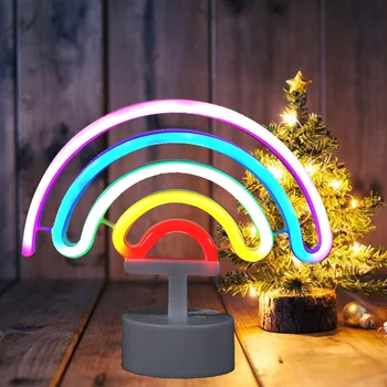 

LED Neon Modeling Lights Rainbow Decorative Lights Multi-functional Durable Convenient Home Festive Atmosphere Lamp