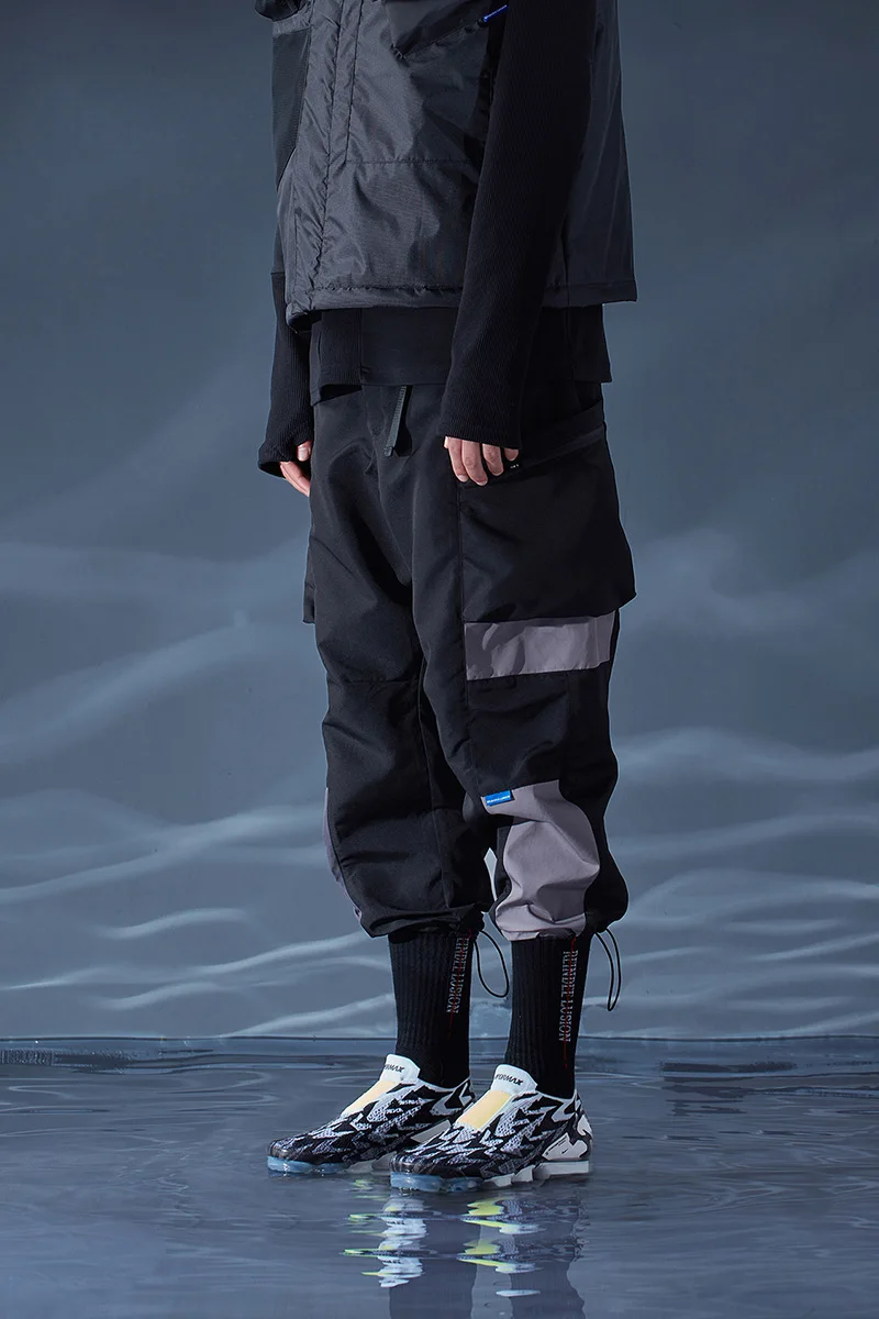 Endee LUSION Techwear Drawcord/легкие укороченные брюки-карго в стиле хип-хоп панк | Мужская