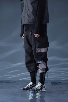 

REINDEE LUSION 3D drawstring cropped pants lightweight cargo pants jogger techwear style punk fashion