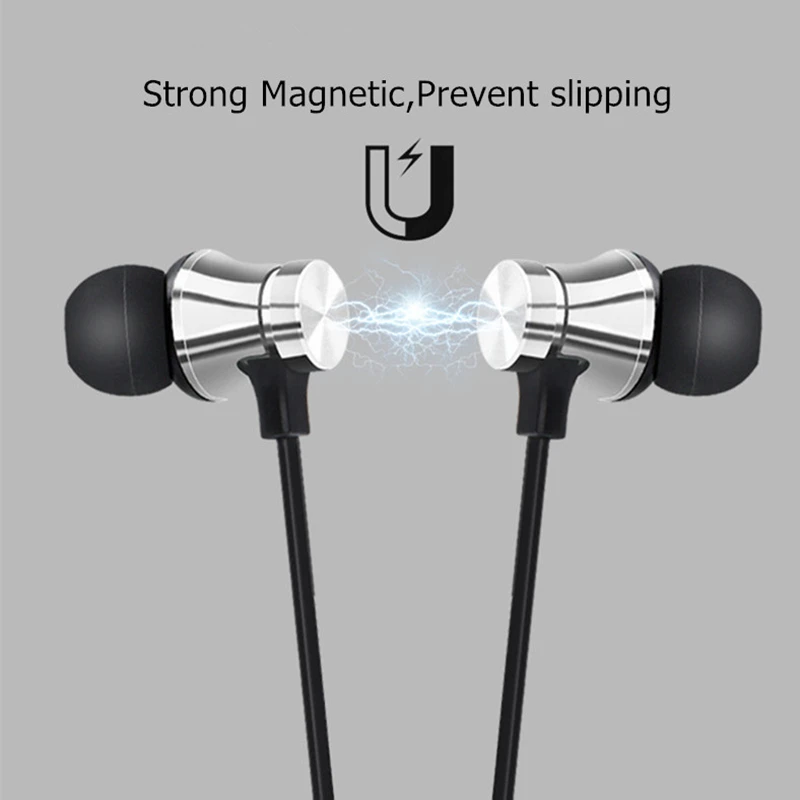 Магнитные беспроводные Bluetooth наушники стерео спортивные водонепроницаемые наушники беспроводные наушники-вкладыши с микрофоном для IPhone 7 samsung