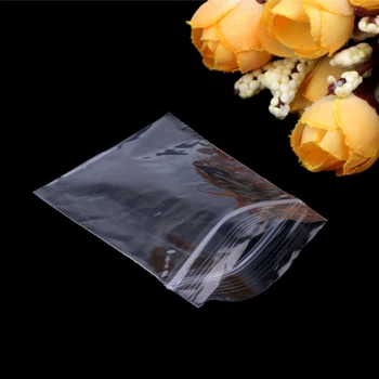 

100pcs Resealable Plastic Seal Zip Lock Bags Transparent Clear Poly Bag 4cmx6cm N58F