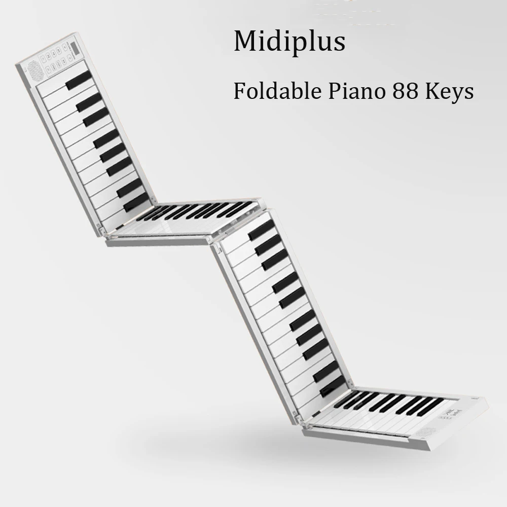 Midiplus Fodable пианино 88 клавиш складной клавиатуры Поддержка наушники Выход