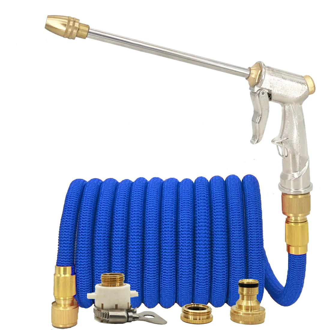 High Quality Garden Hose Water Gun Adjustable Nozzle Telescopic Watering Pressure Washer Cleaning Sprayer | Дом и сад