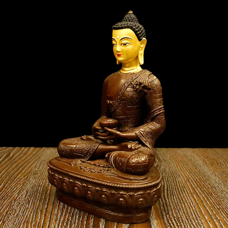 Amitabha Чистый медный Будда статуя ручной работы тибетский буддизм Тантрический Будда статуя украшения дома комнатная столешница украшения бу