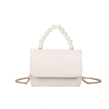 

2019 New Fashion Pearl Packet French Non-Mainstream Crossover Shoulder Bag/Hand Bag Chain Square Sling Bag
