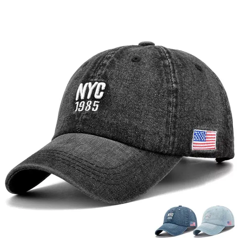 Джинсовая бейсболка NYC для мужчин и женщин модная дизайнерская Кепка-Снэпбэк в