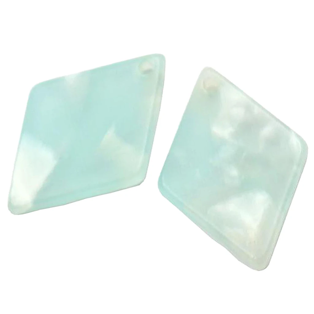 10Pcs Geometric Acrylic Pendant DIY Earring Bead Jewelry Making Accessories Acetate acrylic geometric rhombus shape dangle craft