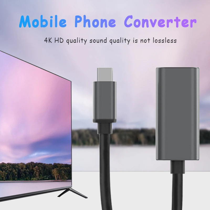 

1PCS USB C 3.1 To HDMI Adapter 4K Cable Type C HDMI For MacBook Samsung Galaxy Huawei Matebook USB-C To HDMI Adapter Converter