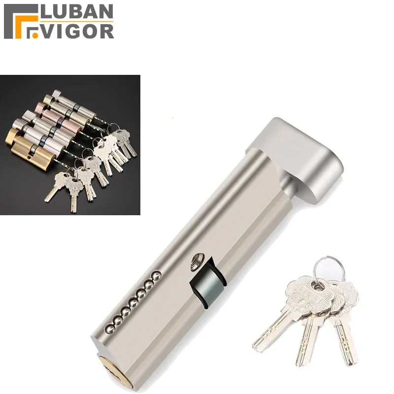 Indoor Wooden Door Lock Cylinder Core With 3 Keys,height 29mm,length