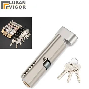 

Indoor wooden door lock cylinder core with 3 keys,height 29MM,length 70mm,Zinc alloy,one side opened , black gold lock cylinder