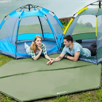 

Hexagonal Automatic Inflatable Pad Outdoors Waterproof Camping Tent Tarp Lightweight Hammock Rain Fly Tent Cover Mat