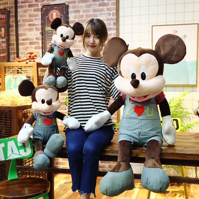 50/70CM Mickey&Minnie Mouse Plush Doll Toy Cute Dressing Mickey Minnie Stuffed Animal Doll Pillow Toy For Baby Kid Birthday Gift