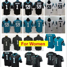 Женские трикотажные изделия Carolina 22 Christian McCaffrey 1 Cam Newton 59 Luke Kuechly 88 Greg Olsen Game color Rush