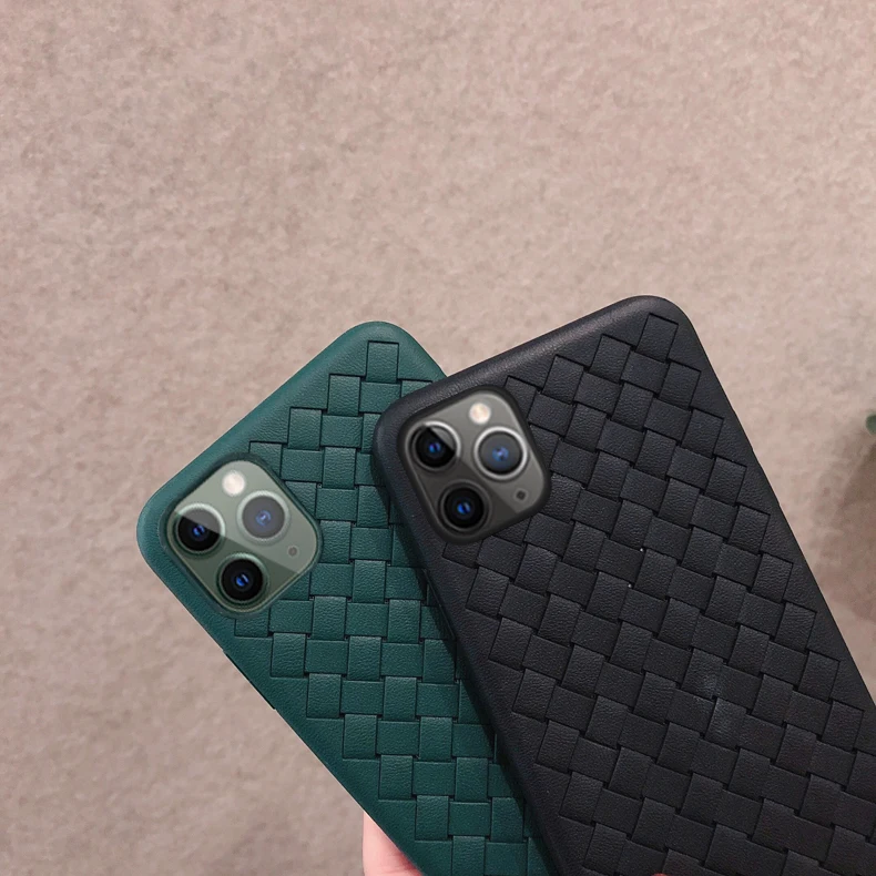 Дышащий чехол для телефона iPhone 11 Pro Max, роскошные кожаные сетчатые Чехлы для iPhone 6 6s 7 8 Plus X XR XS Max, мягкий чехол