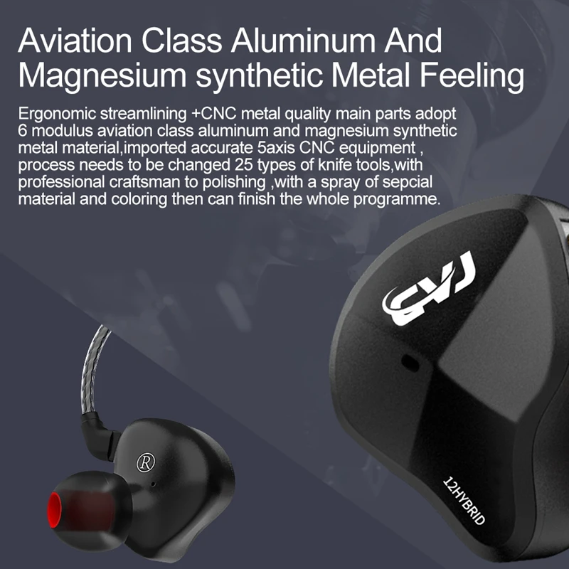 JABS CVJ CSN 12 Units Hybrid Metal Feling in Ear