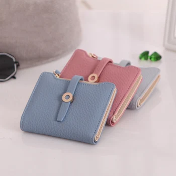 

Women Cute Small Wallet PU Leather Girls Change Clasp Purse Card Holders Coin Purse XIN-Shipping