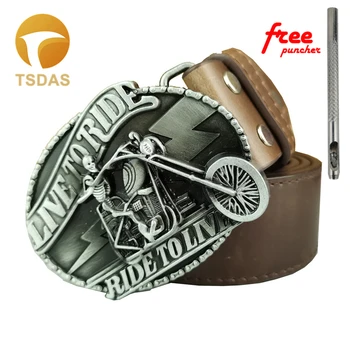 

Fashion Oval 3D Silver Live To Ride Western Belt Buckle with Pewter Woman Man Jeans Accessories with Belt