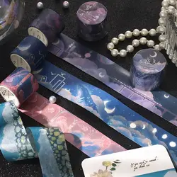 Bande adhésive féerique lune baleine masquage, rubans décoratifs pour bricolage, planificateur de décor, Scrapbooking, fournitures de fête scolaire 