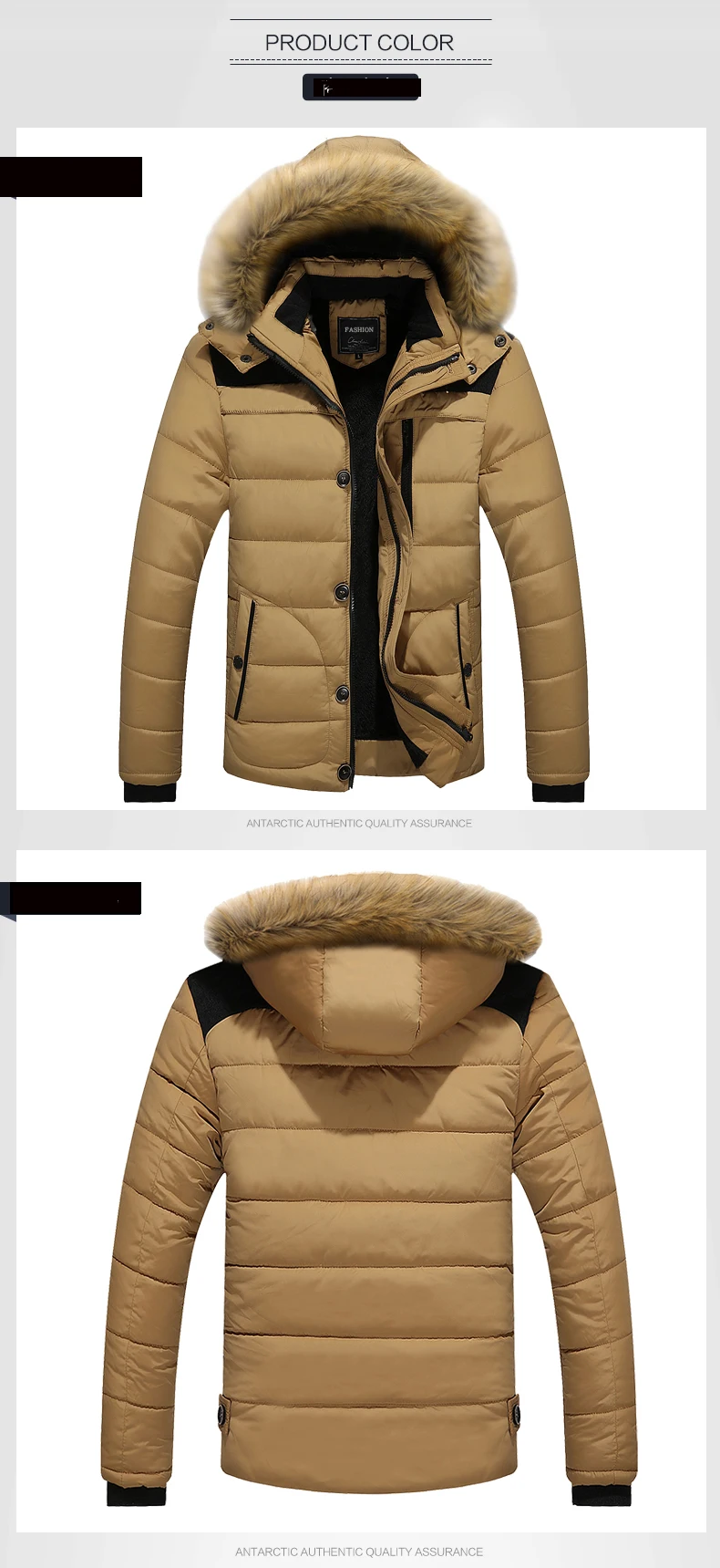 Меховой воротник с капюшоном мужские зимние куртки Новая модная брендовая одежда теплая подкладка из шерсти мужские куртки и пальто ветрозащитная парка для мужчин