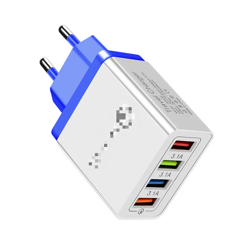 4-Ports Blue CinkeyPro зарядное устройство с 4 портами USB для Samsung/iPhone/Huawei стены мобильного телефона 5 V/3.5A Универсальный адаптер быстрой зарядки - Тип штекера: 4-Ports Blue