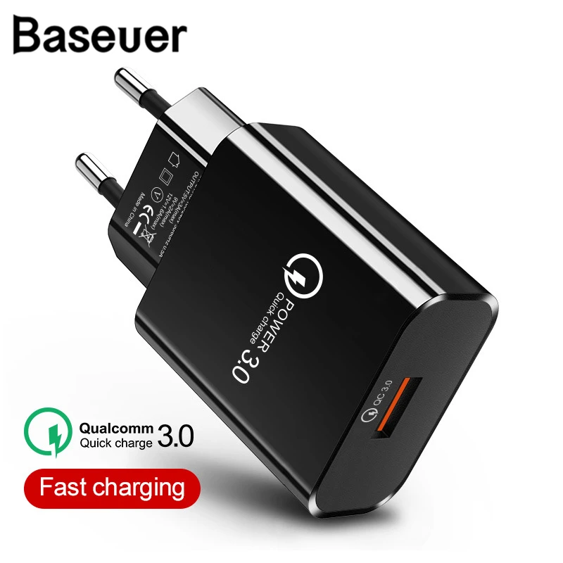 

Quick Charge 3.0 18W QC 3.0 4.0 Fast Charger USB Portable Charging Mobile Phone Charger For iPhone Samsung Xiaomi