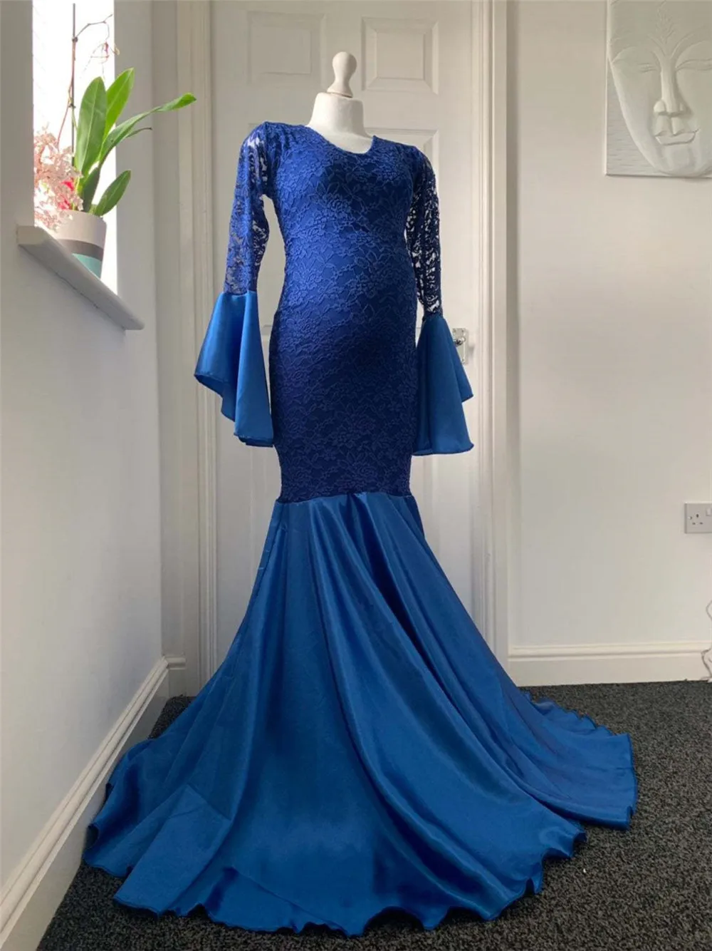 Elegence Lace Maternity Dresses For Photo Shoot Props Sexy Pregnancy Dress For Photography Long Pregnant Women Maxi Gown Clothes (9)