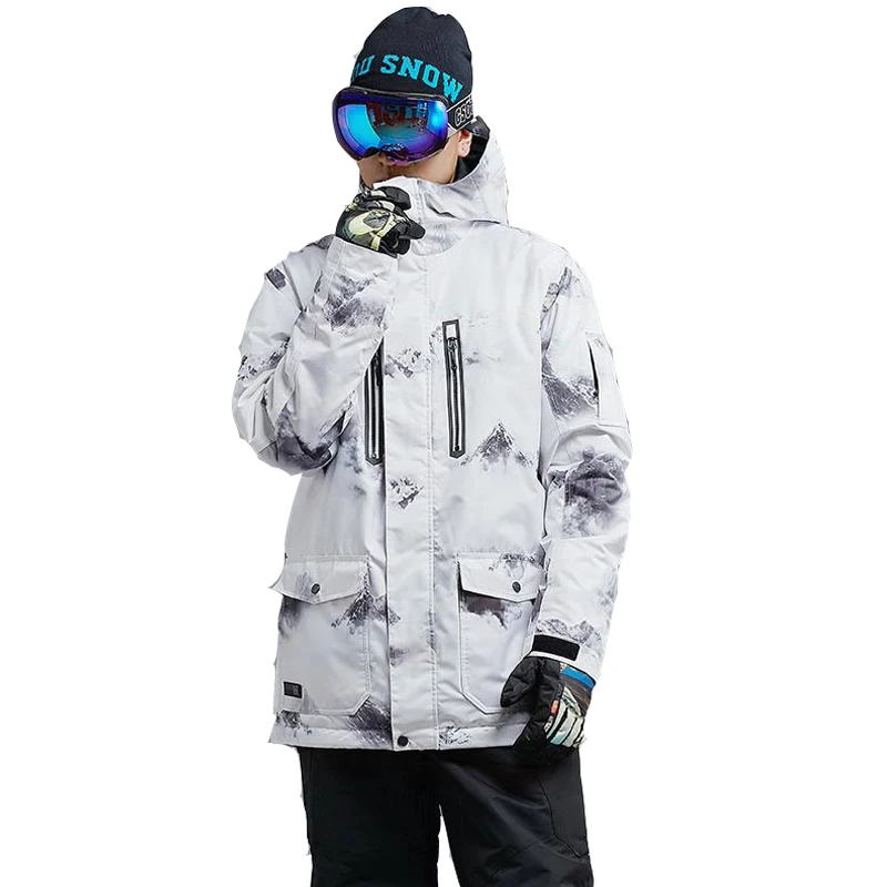 Fashion Men Snow Suit Coat Outdoor Sports Snowboarding Clothing 10K Waterproof Windproof Breathable Skiing Jackets GSOU SNOW | Спорт и