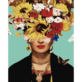 

Flower girl series.Hand Made Paint High Quality Canvas Beautiful Painting By Numbers Surprise Gift Great Accomplishment