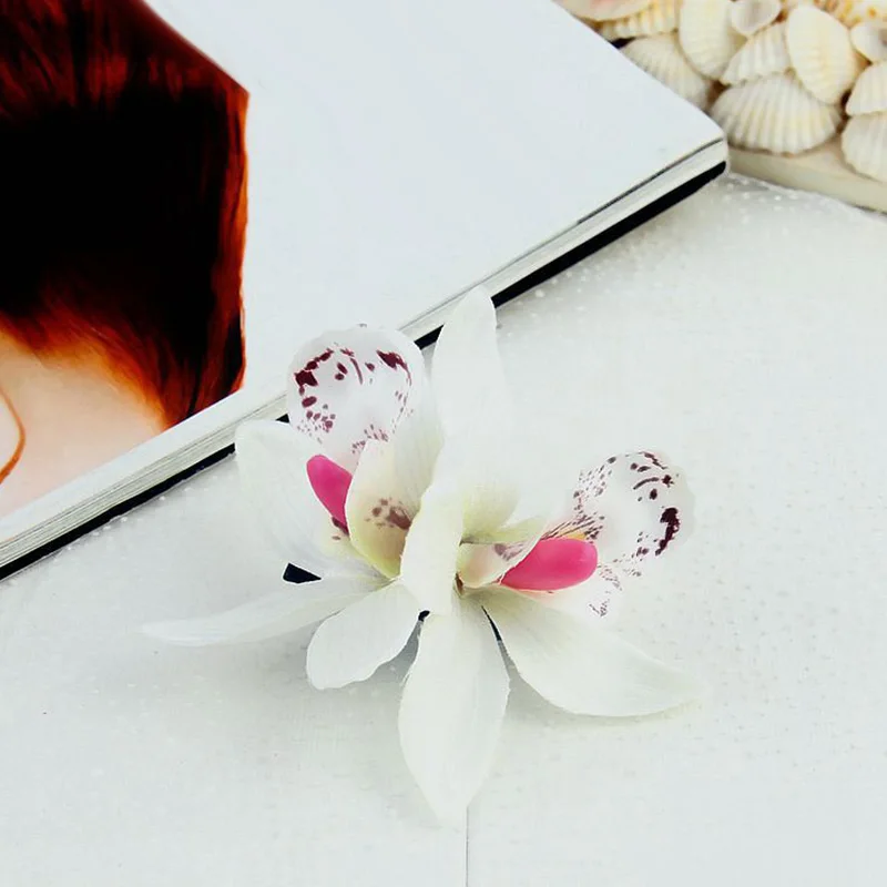 Hawaii Orchid Hair Clips for Bridal Party