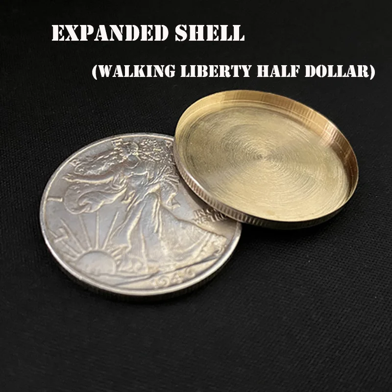 

Expanded Shell Walking Liberty Half Dollar (head) Magic Tricks Close Up Magia Coin Appear/Vanish Magia Illusions Gimmick Props