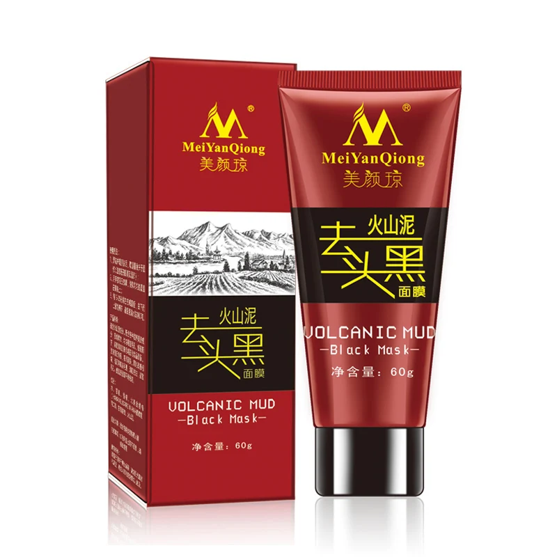 

Volcanic Black Spot Remover Mask Nose Face Blackhead Remover Face Pack Peel Off Black Head Acne Treatments Deep Clean Mask