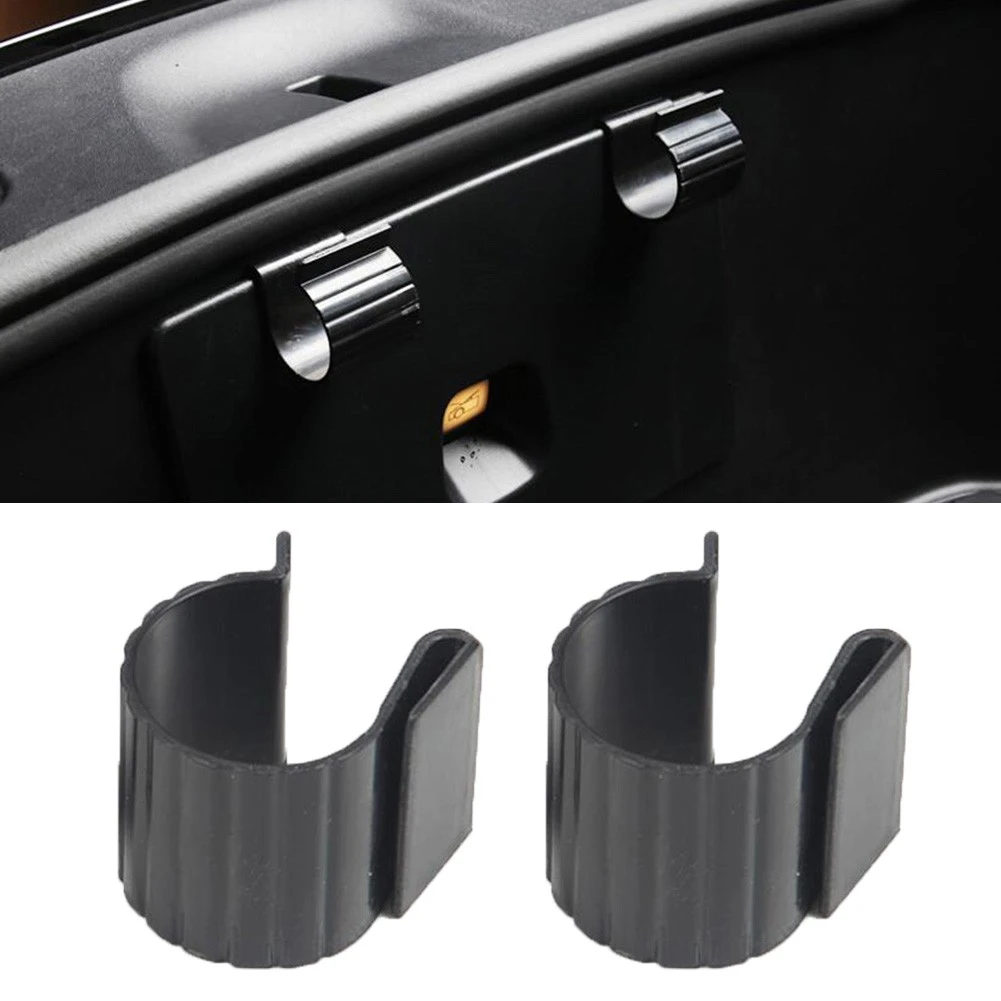2pcs Car Umbrella Holder Clips Front Trunk Hook Bracket Anti Sway