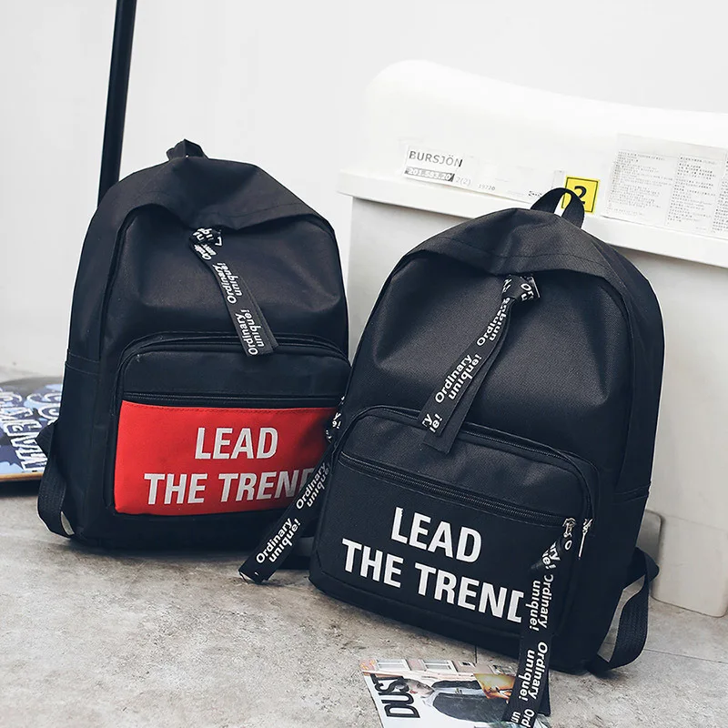 

2018 New Style Backpack Women's Versatile Casual School Bag Ribbon Simple Large-Volume Diaper Bag Travel Bag