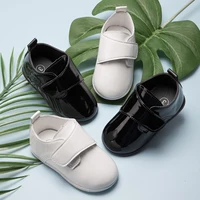 KIDSUN Baby Children Shoes Matte Leather Toddler First Walkers Shoes Rubber Soft-Sole Flat Anti-slip Infant Mirror Shoes 1