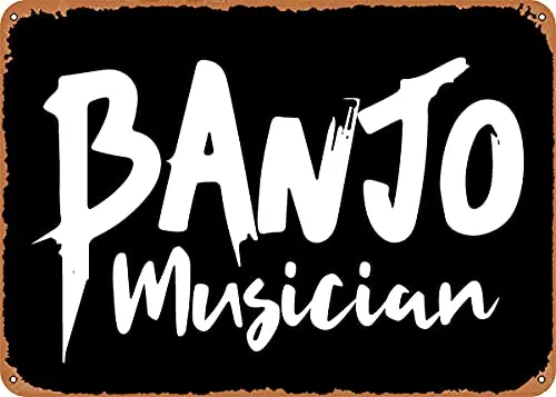

Banjo Musician Vintage Look Metal Sign Patent Art Prints Retro Gift 8x12 Inch