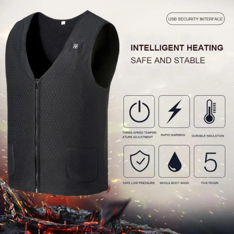 USB infrarwood verwaring открытый жилет Jas зима Flexibele Elektrische Thermische Kleding жилет для спорта унисекс