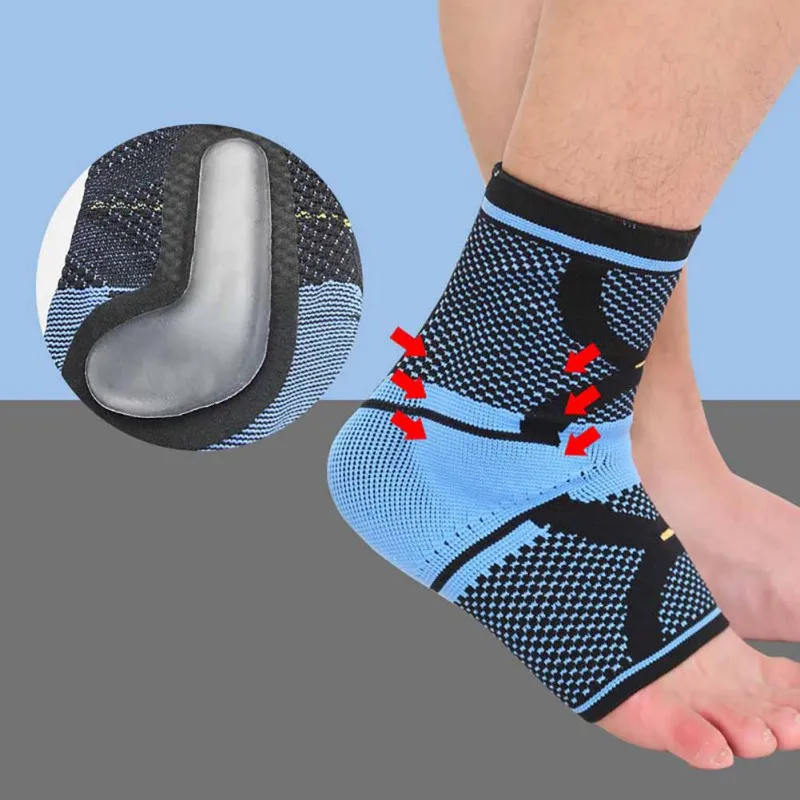ankle support knitted nylon pressure sports silicone ankle brace Ankle weights Outdoor sports protective gear