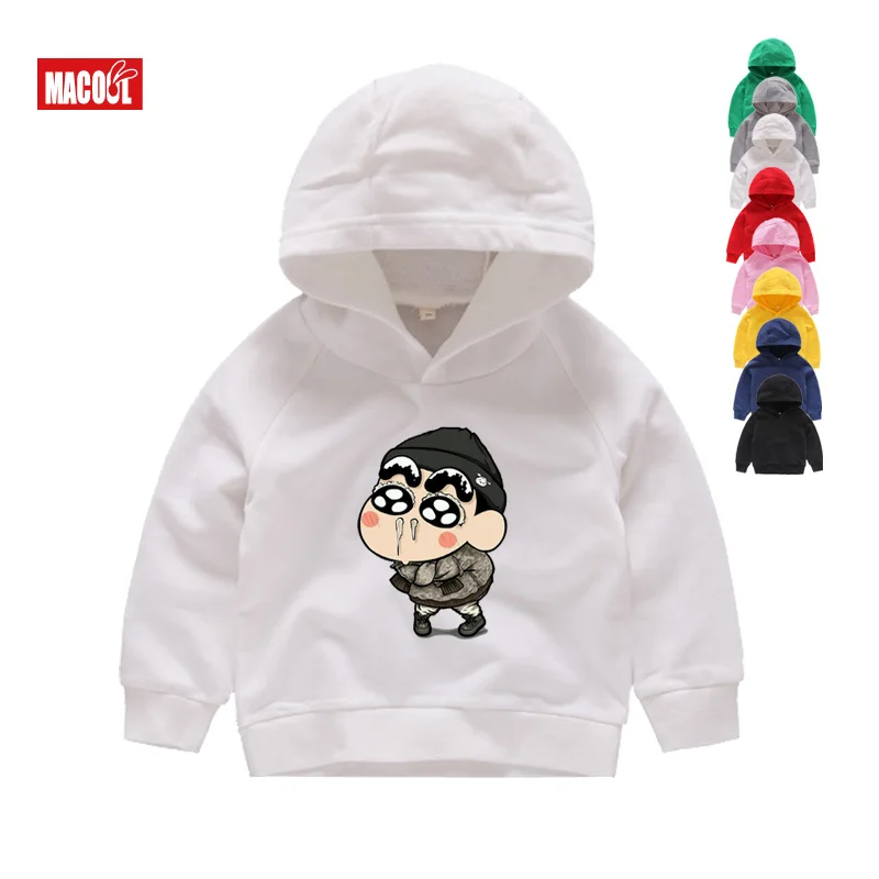 Милые толстовки Crayon Shin Chan; Сезон Зима; забавные толстовки с капюшоном; коллекция года; зимняя одежда с длинными рукавами с героями мультфильмов для мальчиков; толстовки; От 2 до 9 лет