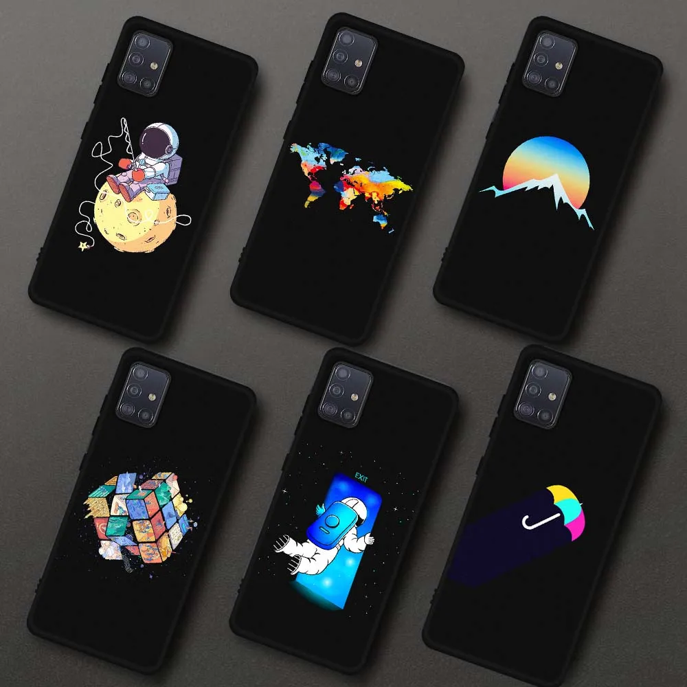 TPU Silicone Phone Case For Samsung Galaxy A51 A71 Printing Case Planet Space Patterned Case For Samsung A71 A715 A 51 71 A515F