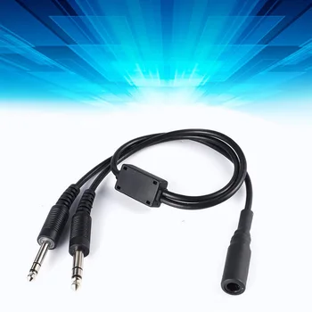 

Helicopter to Dual Earplug Adapter Cable For UFQ David Clark AVCOMM U174 Replacement 57cm 1pc Accessory Practical New