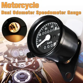 

Universal RPM Motorcycle Motorbike Mileage Meter Speedometer Gauge Black White