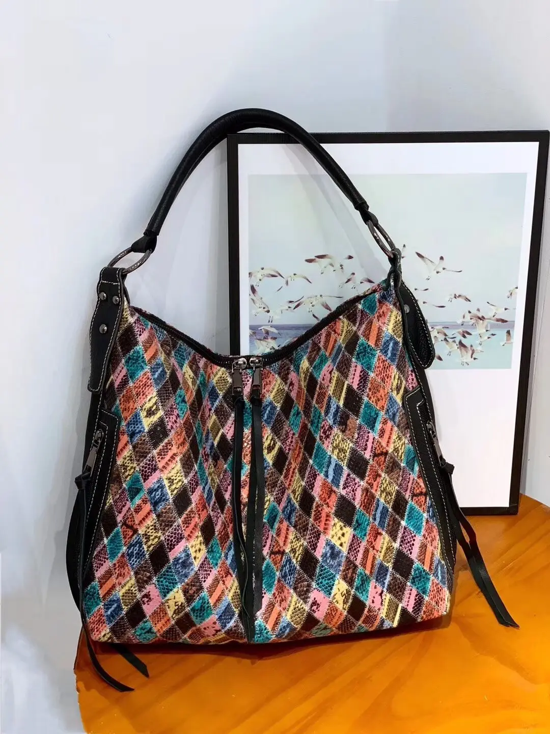 Arliwwi дизайнерские красочные клетчатые кожанные сумочки через плечо новые женские роскошные сумки hobo женские