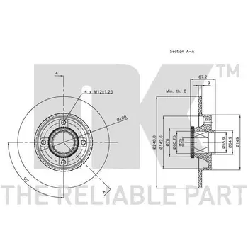 

Disc brake (with bearing and ABS ring) антикорозийным on