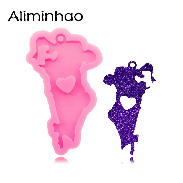 Dy1435 Shiny Bahrain Map Silicone Resin Keychain Molds Jewelry, Crafting  Silicone Mold To Make Crafts With Epoxy Resin Art Diy - Cake Tools -  AliExpress