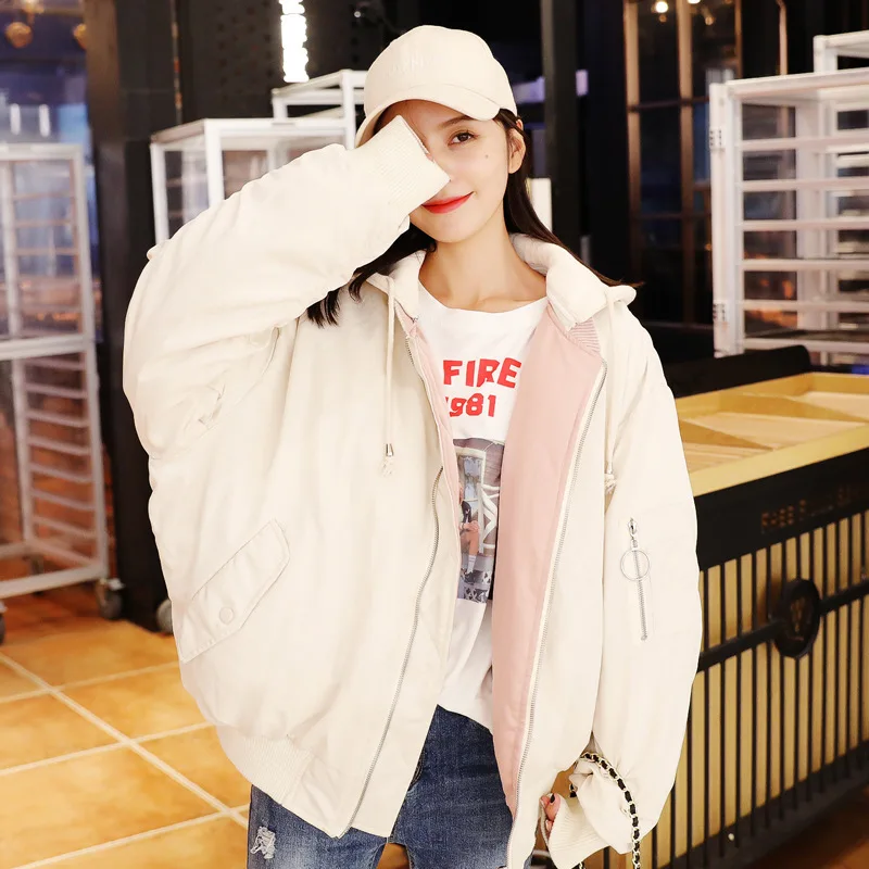 

2018 Autumn And Winter New Style Cotton Coat Women's Short Korean-style Students Cotton-padded Clothes Loose-Fit BF Thick off Se